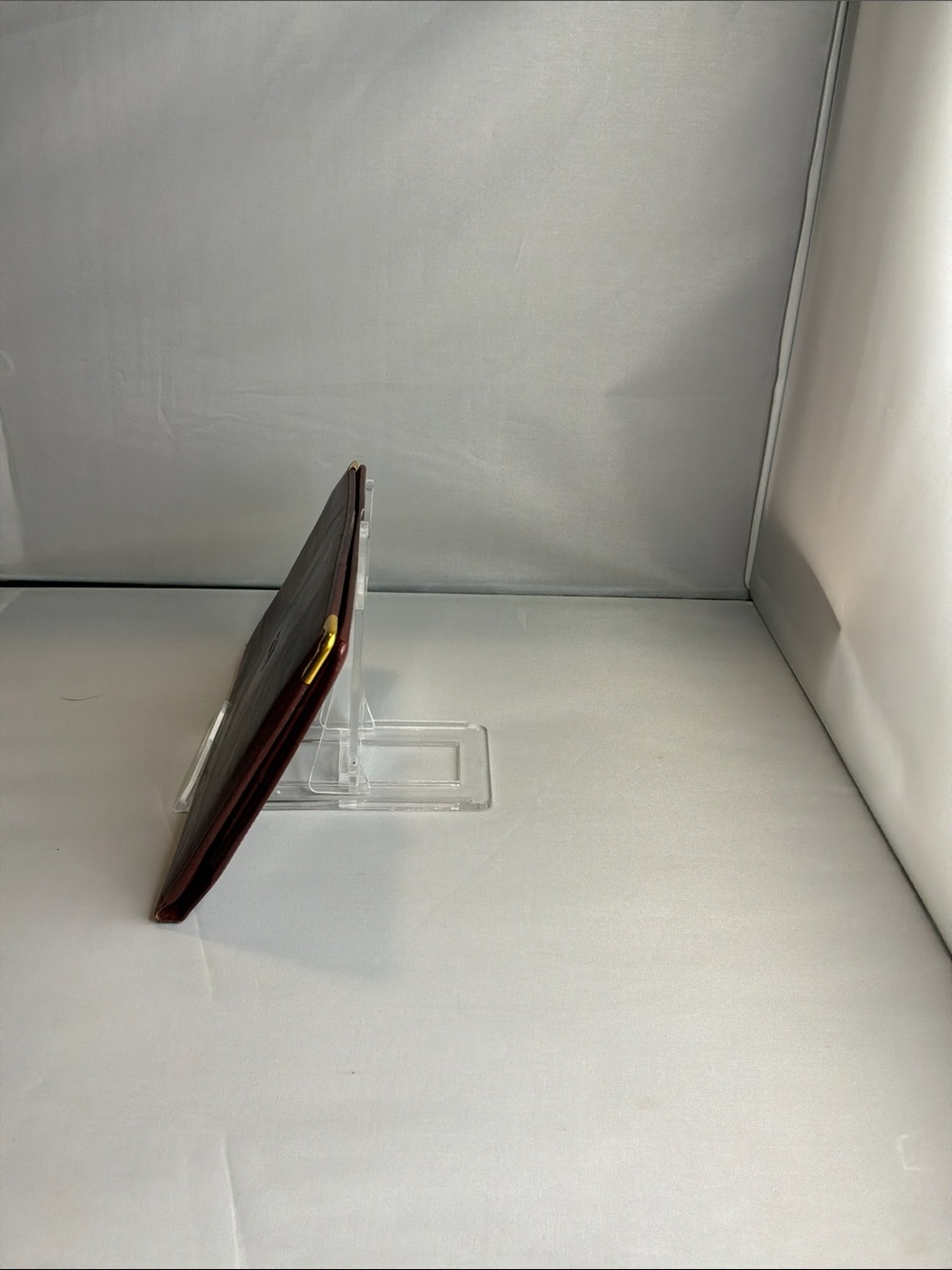 Cartier Burgundy Leather Long Wallet with Gold Corners - Picture 6 of 7